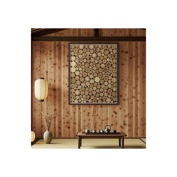 Luxury Quality 20 in. x 30 in. Natural Wood Slice Mosaic Wall