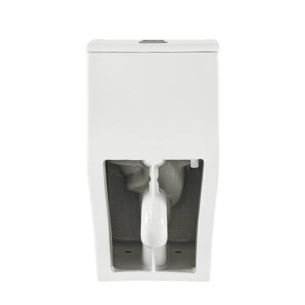White High Efficiency Dual Flush Elongated One-Piece Toilet