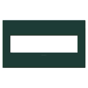 adorne 4-Gang Decorator/Rocker Plastic Wall Plate with Microban Protection, Evergreen
