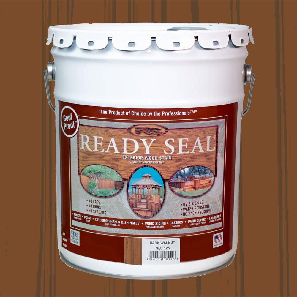Ready Seal 125 1-Gallon Can Dark Walnut Exterior Wood Stain and Sealer