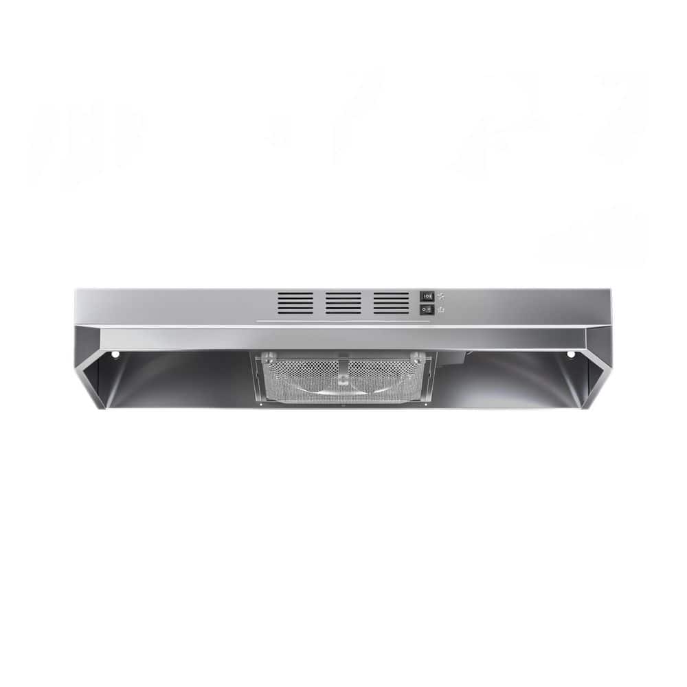 30 in. 300 CFM Convertible Ductless to Ducted Under Cabinet Range Hood in Black Stainless Steel with LED Lights price history on PriceWatchPro