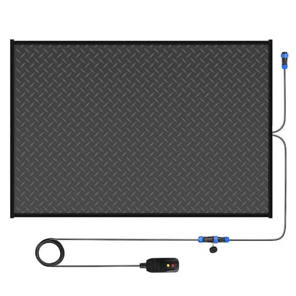 BOZTIY 24 in. x 36 in. Heated Snow Melting Mats Entrance Snow Melting Mat Anti-Slip Stair Heat Mat for Snow Removal