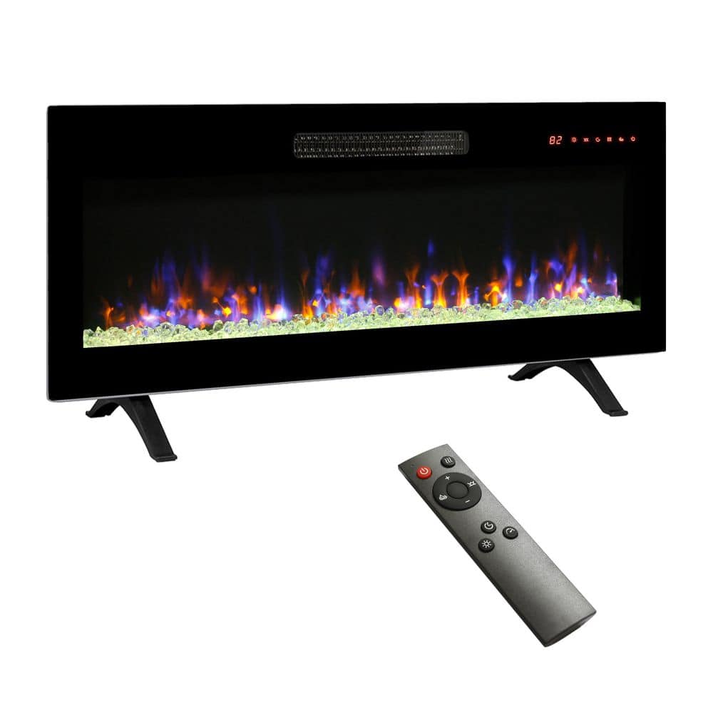 42 in.1400-Watt Black 5000 BTU Electric Fireplace Outlet Convection Space Heater with Remote and Multi Color Flame price history on PriceWatchPro