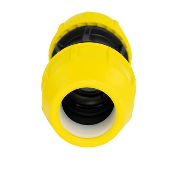 HOME-FLEX 2 in. IPS DR 11 Underground Yellow Poly Gas Pipe Coupler  18-429-020 - The Home Depot