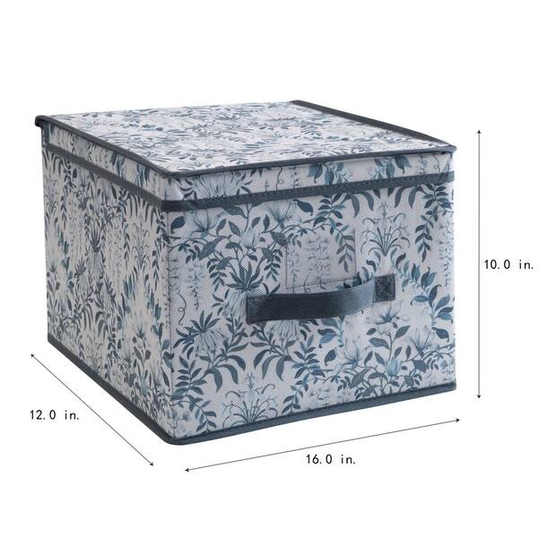 Laura Ashley 8 Gal. Large Storage Box in Parterre Blue LA-95821