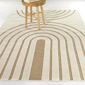 Berrigan Cream 8 ft. x 10 ft. Stripe Indoor/Outdoor Area Rug