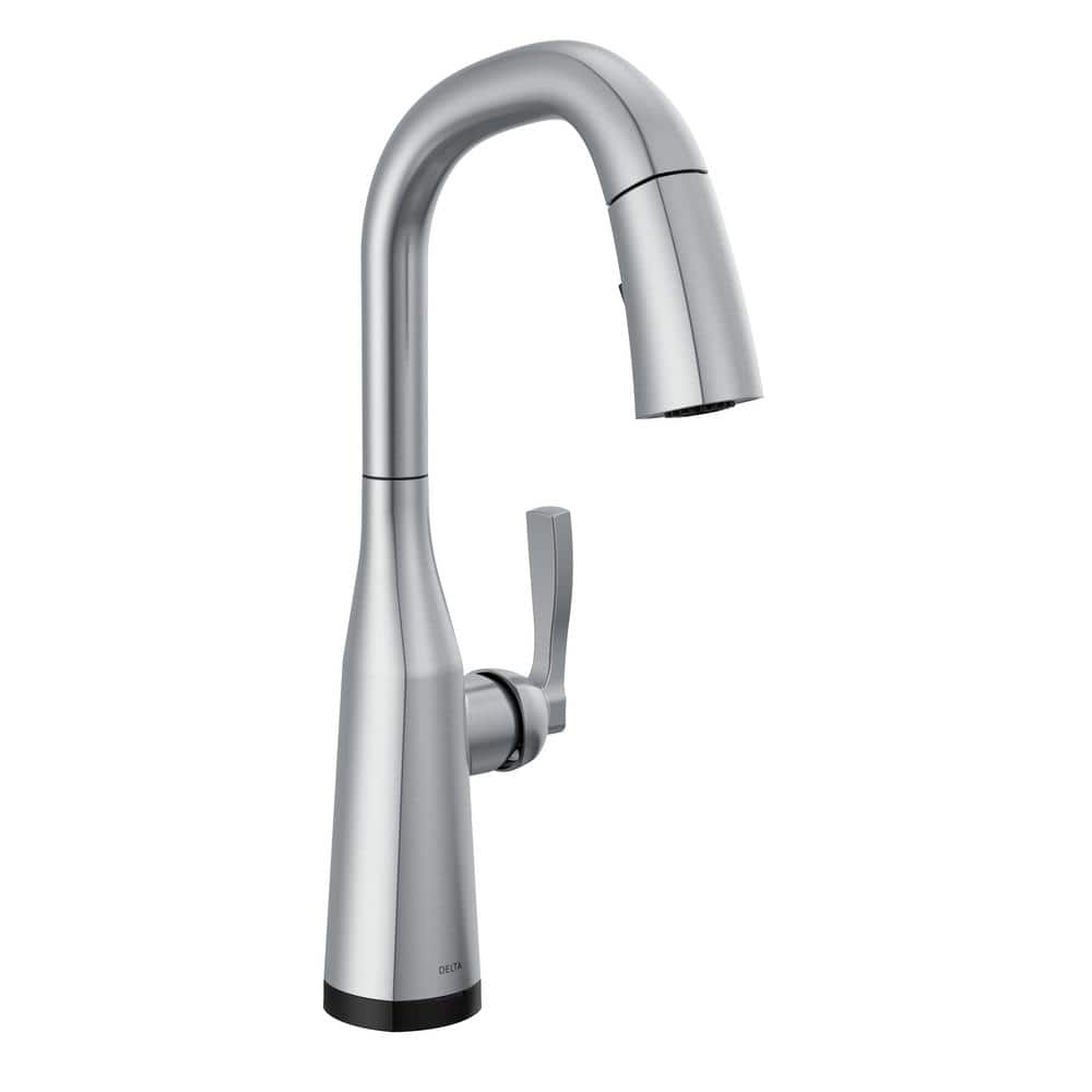 Delta Stryke Single Handlebar Faucet with Touch2O Technology in Lumicoat Arctic Stainless Steel -  9976T-AR-PR-DST