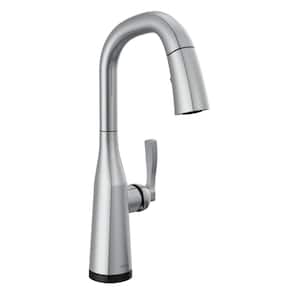 Stryke Single Handlebar Faucet with Touch2O Technology in Lumicoat Arctic Stainless Steel