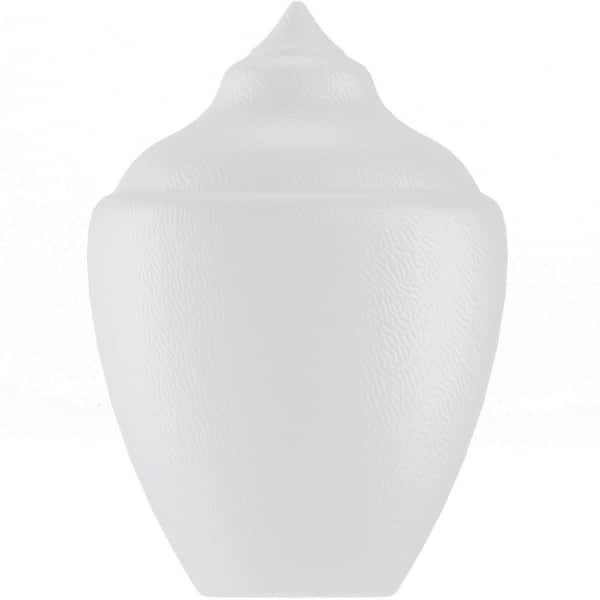 Flame Tip Series 67 White Polyethylene Streetlamp Globe with 5.25 in. Neckless Opening - No Fixture Included