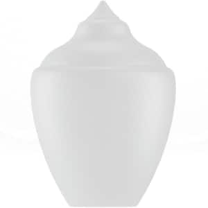 16.65 in. H x 11.56 in. W and 5.25 in. Inside Diameter White Polyethylene Streetlamp Acorn with Fitter Neck Neckless