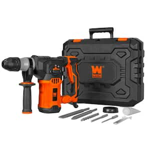 12 Amp Corded 1-3/16 in. Variable Speed SDS Plus Rotary Hammer Kit with Case, Chisels and Drill Bits