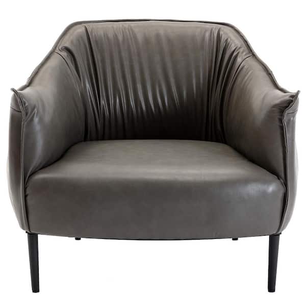 KINWELL Grey Barrel Chair MLA000707GREY The Home Depot