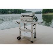 Prep Table Gray Foldable Grill Cart