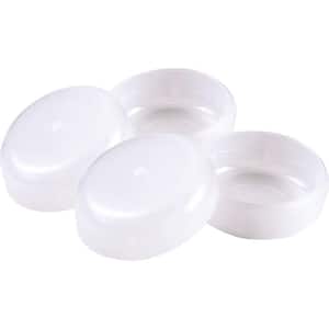 1-1/2 in. White Plastic Insert Patio Furniture Cups (4-Pack)