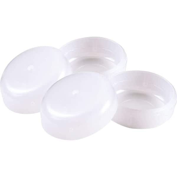 Shepherd 1-1/2 in. White Plastic Insert Patio Furniture Cups (4-Pack)