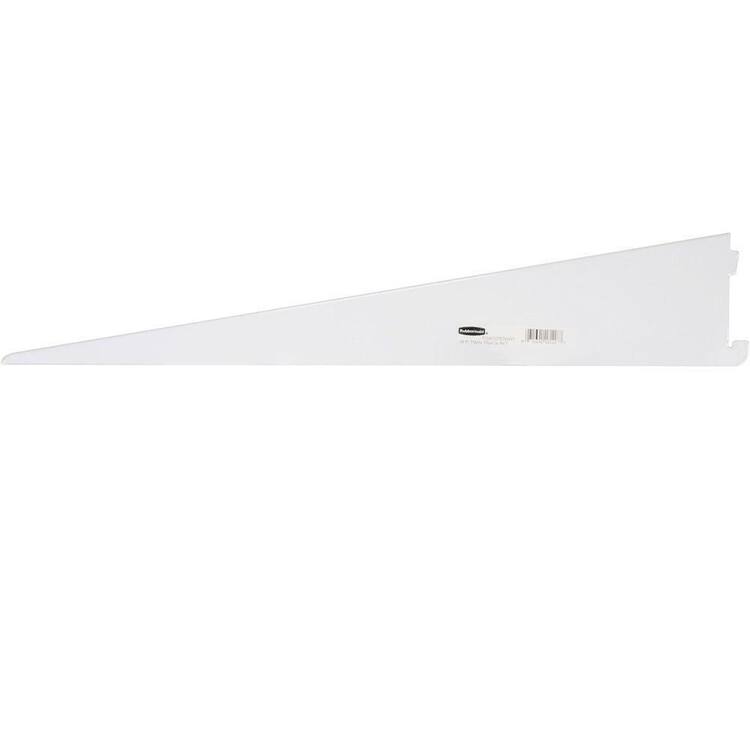 Rubbermaid 18.5 in. White Twin Track Bracket for Wood Shelving Home