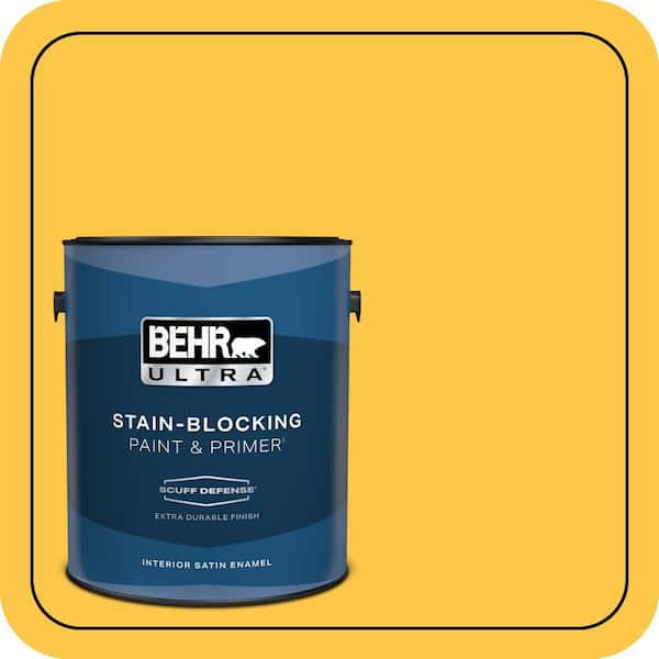 BEHR ULTRA 1 gal. #350B-7 Chickadee Extra Durable Satin Enamel Interior Paint & Primer