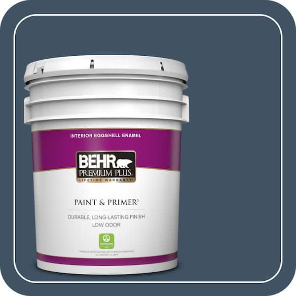 BEHR PREMIUM PLUS 5 gal. #560F-7 Twilight Chimes Eggshell Enamel Low Odor Interior Paint & Primer