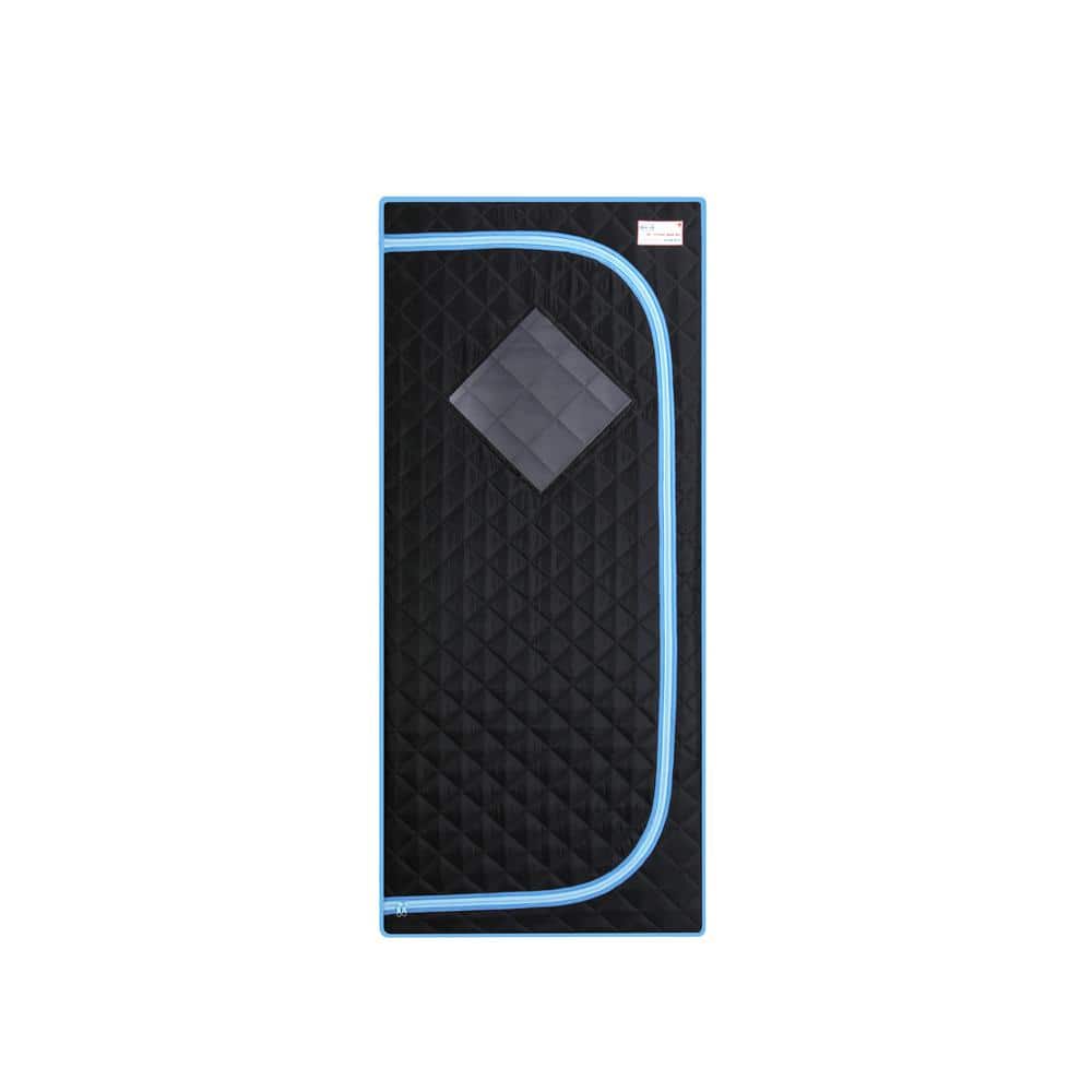 1-Person Black Full Size Infrared Home Spa Portable Sauna with Foldable Cha
