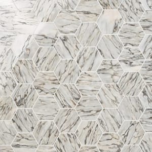 Alia Salazar 11.5 in. x 13.97 in. Polished Marble Mosaic Tile (0.87 sq. ft./Each)