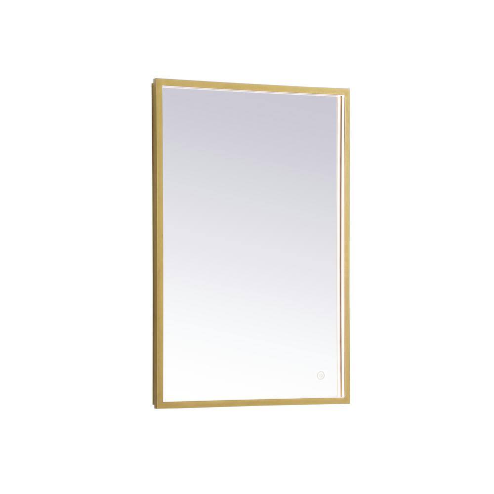 Timeless Home 20 in. W x 30 in. H Modern Square Aluminum Framed LED Bathroo