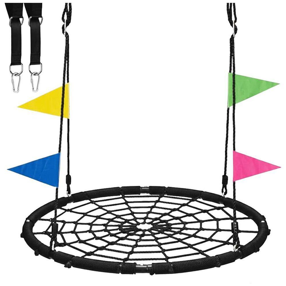 Spider Web Tree Swing 40 in. 1 Pack Galvanized Alloy Frame 7mm PE