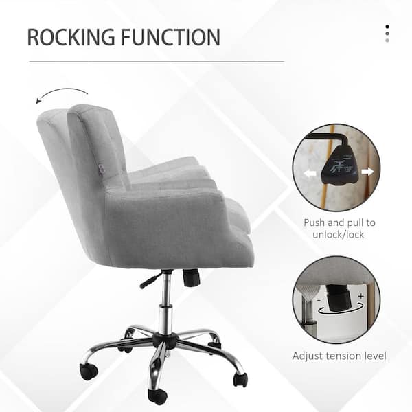 HOMCOM Modern Tufted Home Office Chair