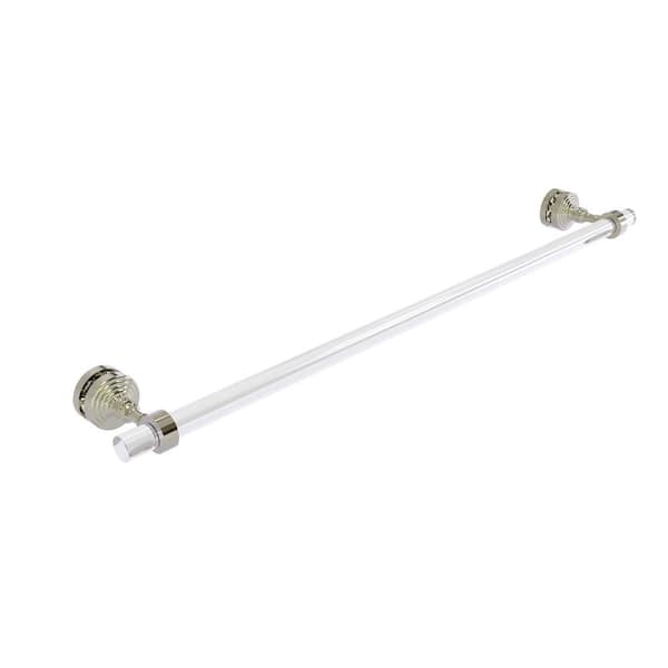 Allied Brass Pacific Grove Collection 30 in. Over-the-door Single Towel Bar in Polished Nickel