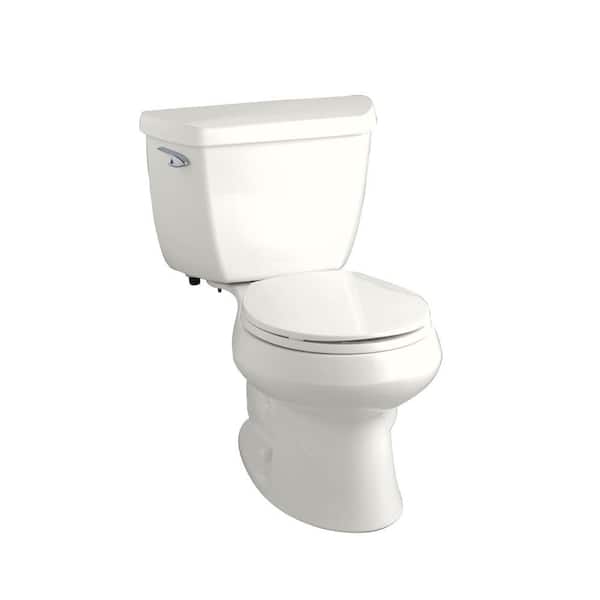 KOHLER Wellworth Classic 2-Piece 1.6 GPF Round Front Toilet with Class Five Flushing Technology in White-DISCONTINUED