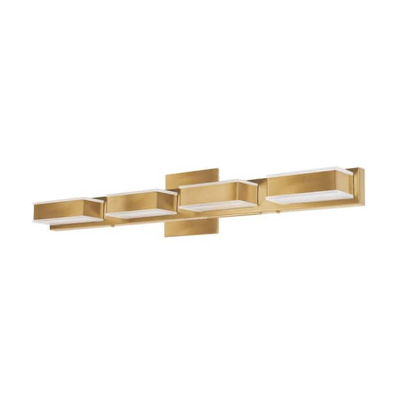 Dainolite 4.5 in. Aged Brass LED Vanity Light Bar