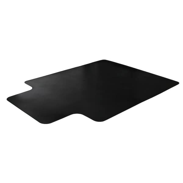 Advantagemat Black Vinyl Lipped Chair Mat for Carpets-36" x 48"