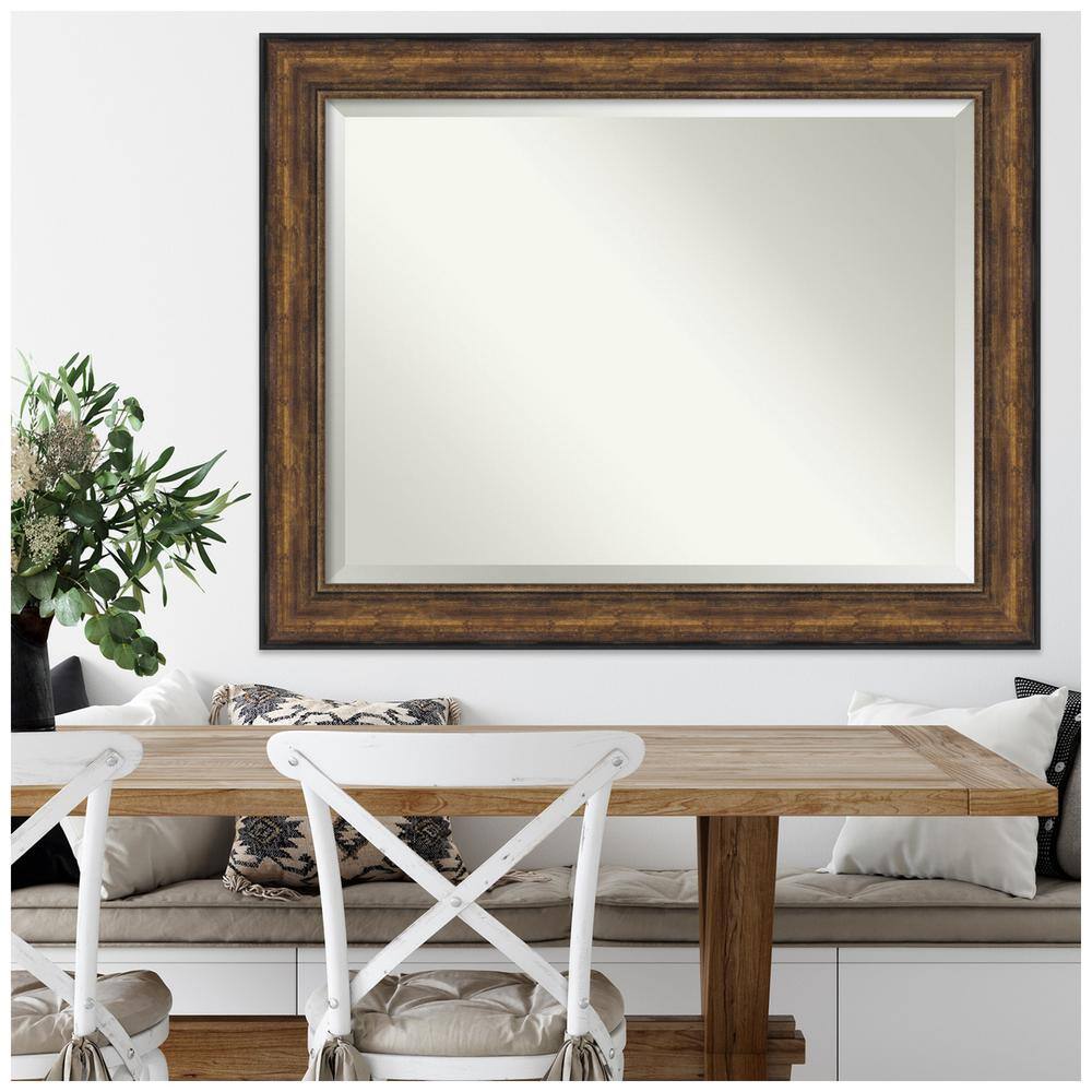 Ballroom Bronze Rectangular Wood Framed Wall Mirror