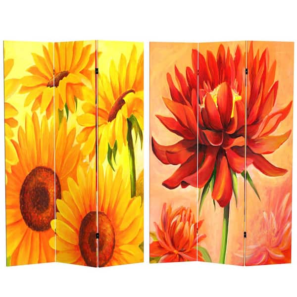 Oriental Furniture 6 ft. Printed 3-Panel Room Divider