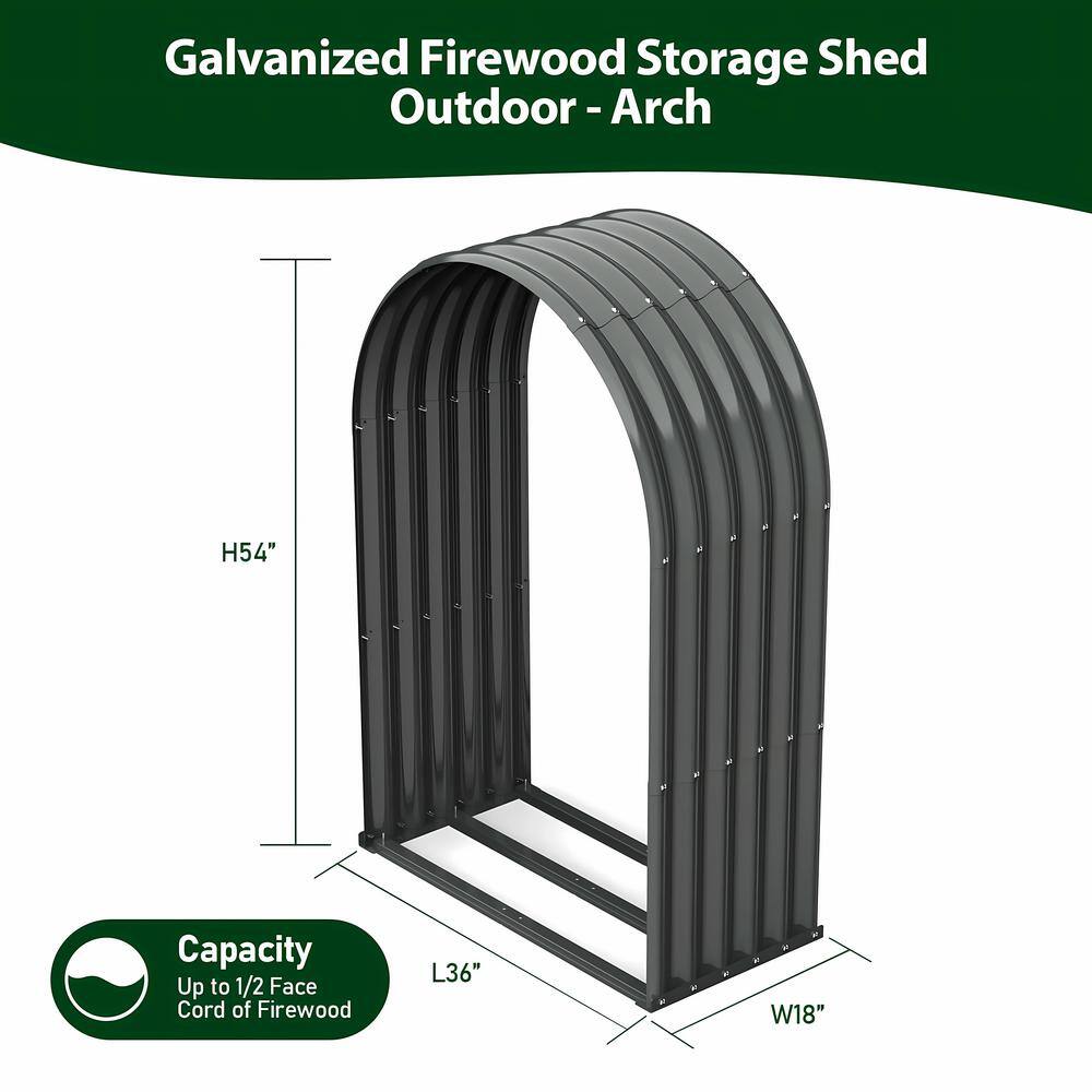 Heavy Duty Galvanized Steel Oval Firewood Storage Rack