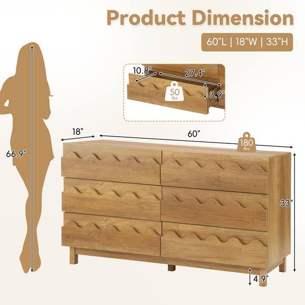 extra large dresser with deep drawers Otranto Mahoghany Wood 7 Drawer Bedroom Each spindle is made from a single piece of wood Blotout 70" Large Long Dresser