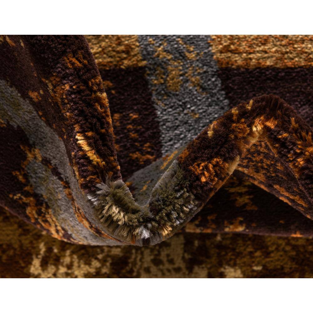 Multi Abstract Rectangular 9' x 12' Synthetic Area Rug