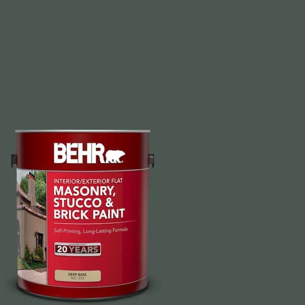 BEHR 1 gal. #N420-7 Alpine Trail Flat Interior/Exterior Masonry, Stucco and Brick Paint