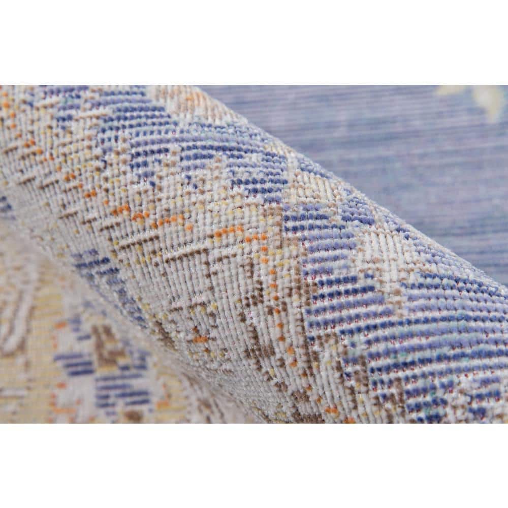 Periwinkle Braided Serenity 24"x4" Synthetic Accent Rug