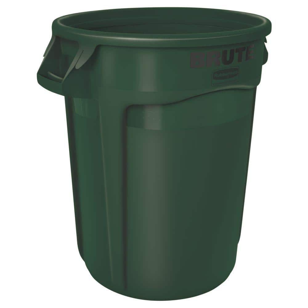 Rubbermaid Plastic Refuse Trash Can, 32 Gallon, Green
