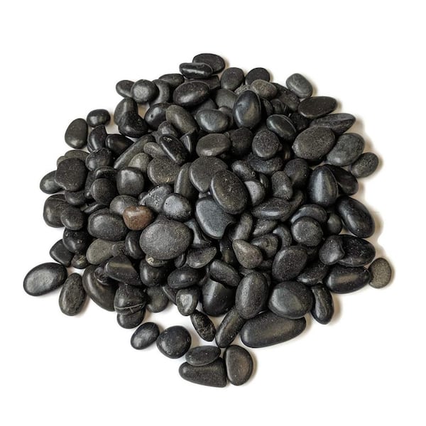 Dyiom 0.1 cu. ft. Black Small Polished Pebbles 5 lbs. 3/8 in.-1/2 in. Size Landscape Rocks