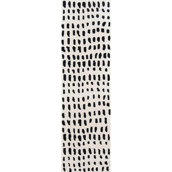 Delmar Boho Dots Ivory 2 ft. 3 in. x 8 ft. Runner Rug