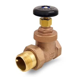 1-1/4 in. Heavy Duty Brass Steam Radiator Gate Valve FIP x Male Union, with Molded Thermal Plastic Handle