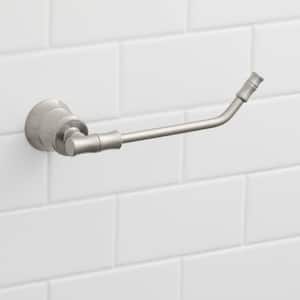 Bamboo Single Post Toilet Paper Holder in Brushed Nickel