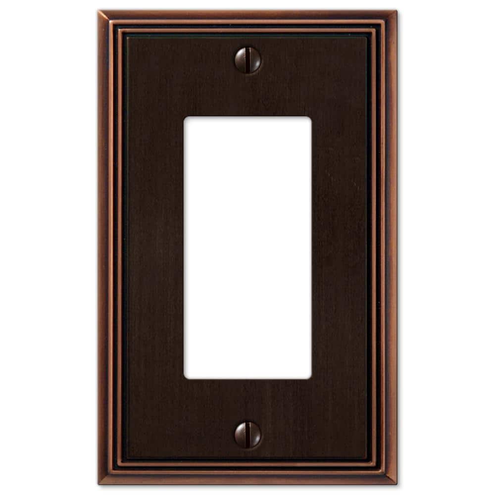 Aged Bronze 1-Gang Metal Decorator Wall Plate