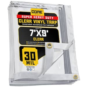 7ft. X ft. 9 Clear Extreme Heavy Duty 30 Mil Vinyl Tarp