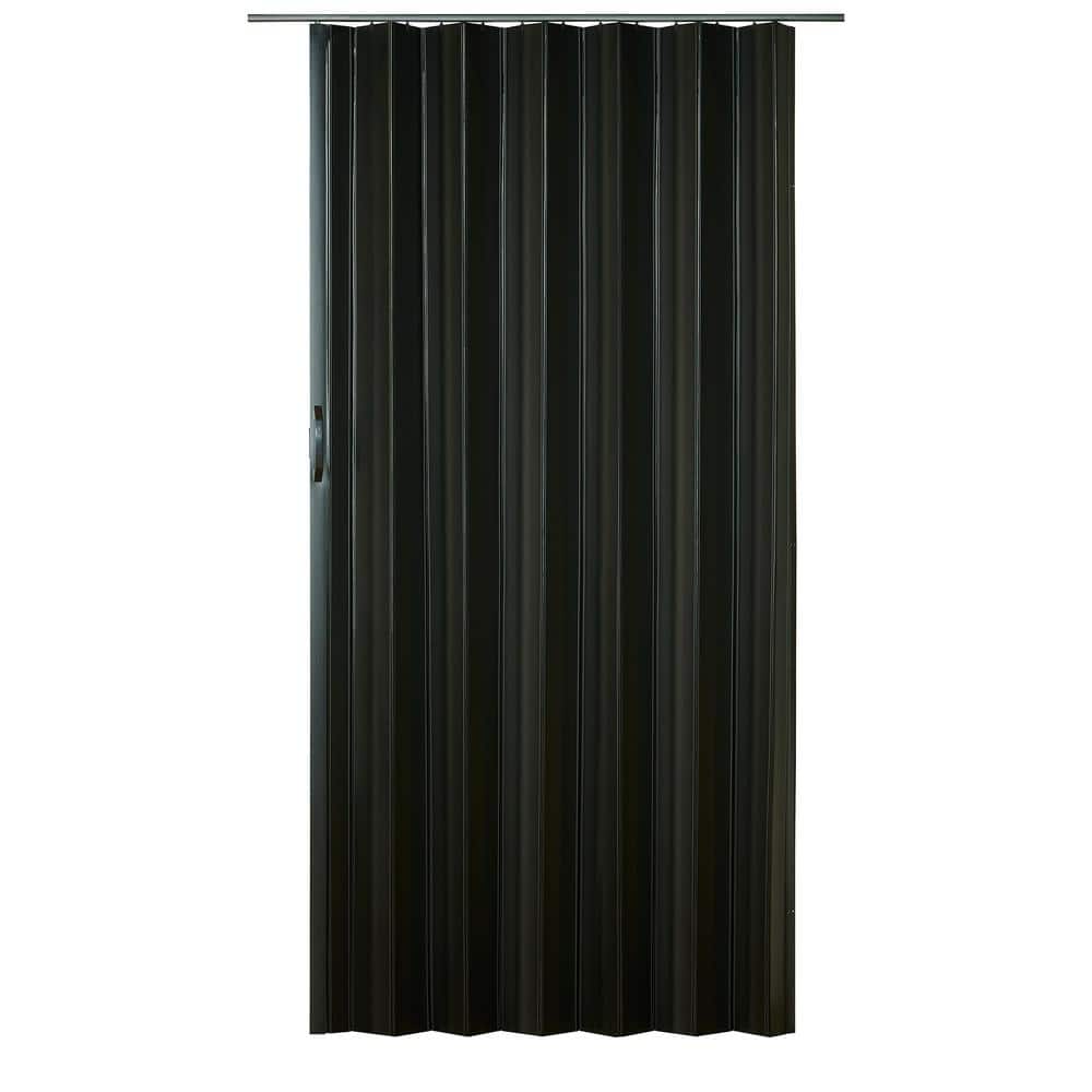 Spectrum Sienna 48 in. x 80 in. Black Vinyl Accordion Door with