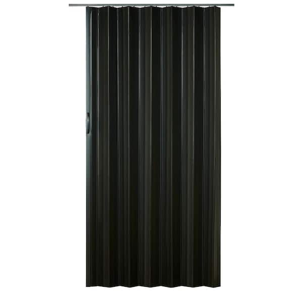 Spectrum Sienna 48 in. x 80 in. Black Vinyl Accordion Door with Hardware