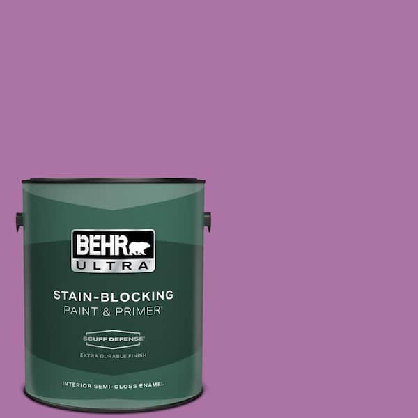 BEHR ULTRA 1 gal. #670B-6 Orchid Kiss Extra Durable Semi-Gloss Enamel Interior Paint & Primer