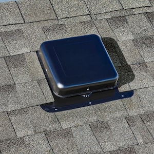 50 sq. in. NFA Aluminum Square-Top Roof Static Vent in Black