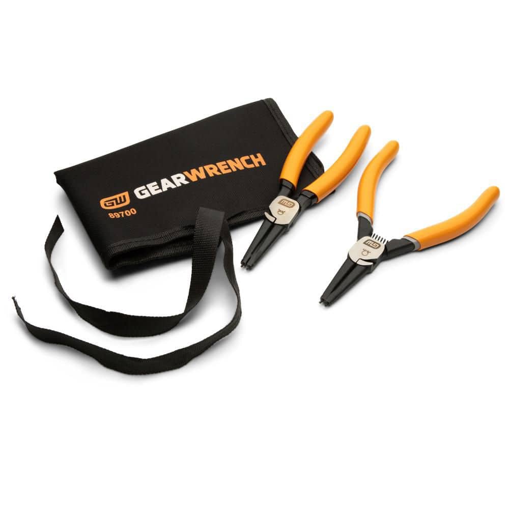 GEARWRENCH Fixed Tip Internal/External Snap Ring Pliers Set with